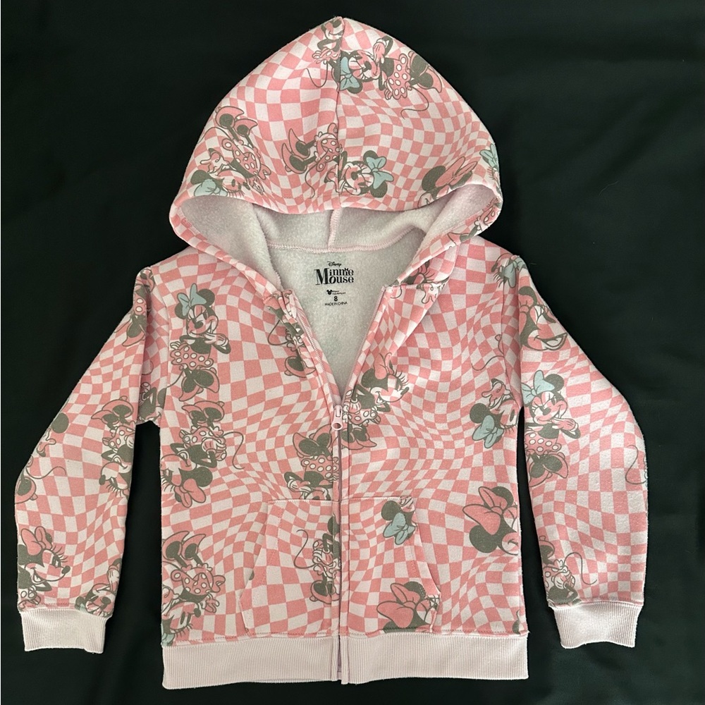 Disney Minnie Mouse, Fleece Jacket With Hood
Sz 8
Good Condition
